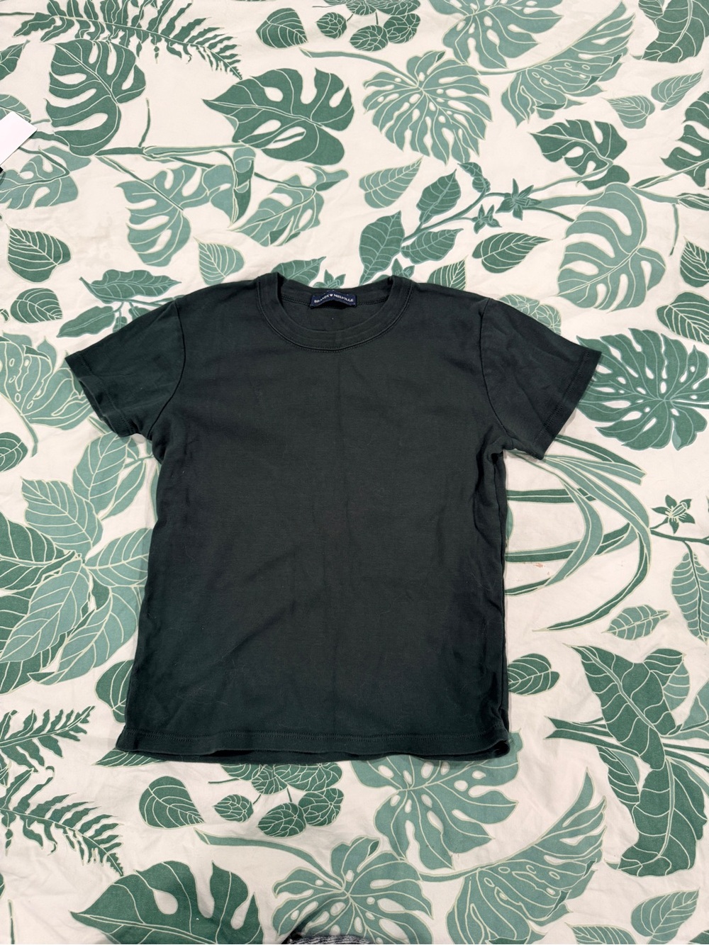 Brandy Melville dark green Crew Neck Short Sleeve Tee